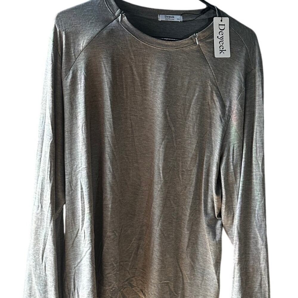 Deyeek Medical PICC Line Access Shirt 2XL Gray Adaptive Chemo Port NWT